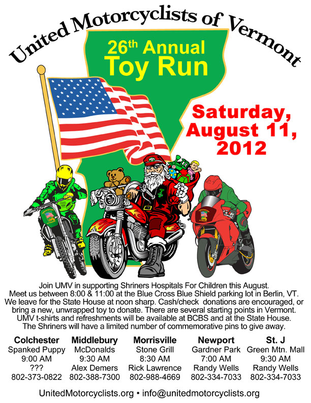 toy-run-2012 UMV Toy Run 2012 with locations