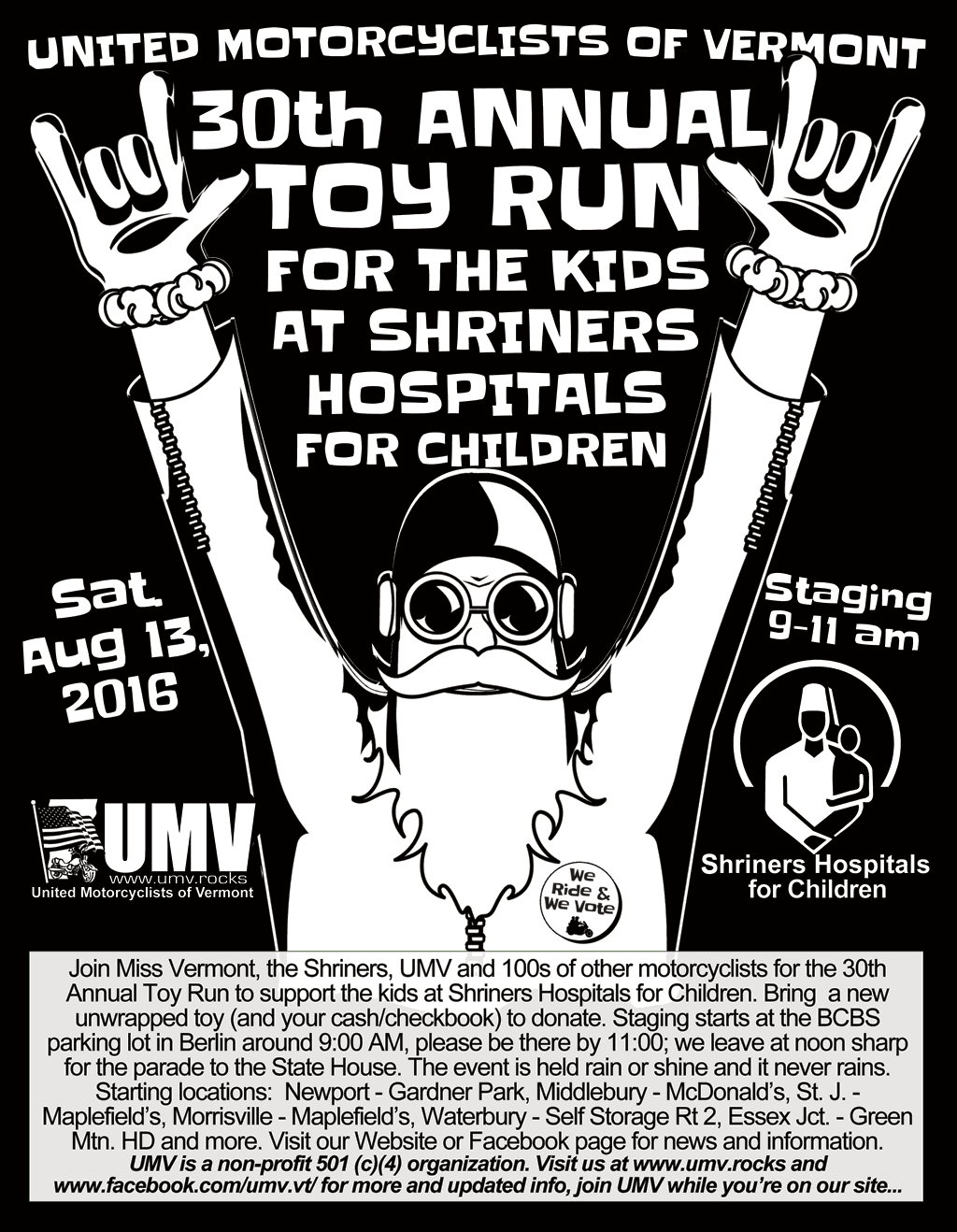 2016 Toy Run BW Flyer